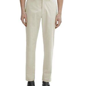 Massimo Dutti Chino Pants EU 44 US 34 Beige Tapered Fit Trousers 0017/005 NWOT
